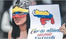  ?? Afp ?? CRISIS. Una venezolana en la protesta del jueves en Caracas.