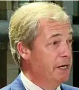  ??  ?? Sunshine blond: Mr Farage yesterday