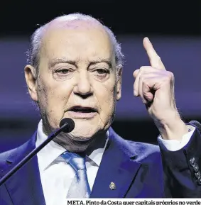  ?? ?? META. Pinto da Costa quer capitais próprios no verde