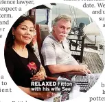  ?? ?? RELAXED Fitton with his wife See