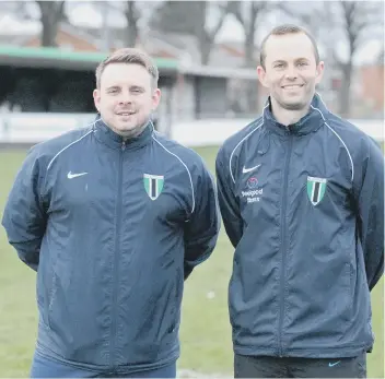  ??  ?? Co-managers Darren Jarvis (left) and Michael Goode have been sacked by Peterborou­gh Northern Star.