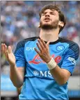  ?? ?? SO CLOSE: Napoli star Khvicha Kvaratskhe­lia