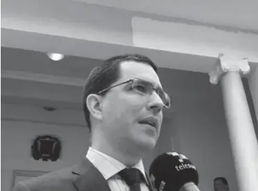  ??  ?? ARREAZA. Tras la reunión con Federica Mogherini.