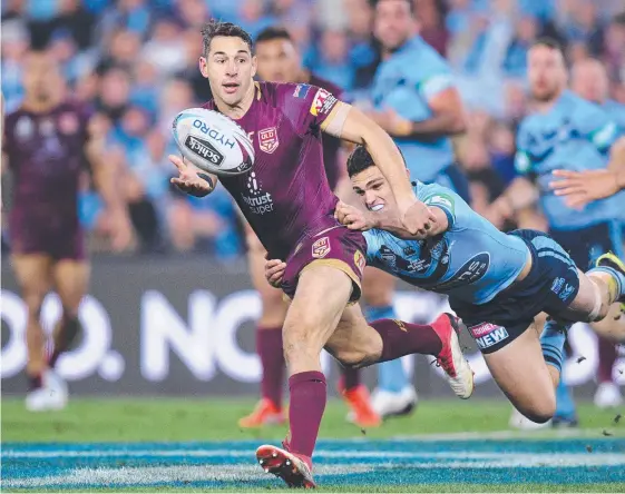  ?? Picture: AAP/DAN HIMBRECHTS ?? Retiring Queensland fullback Billy Slater is desperate to help the Maroons avoid an Origin whitewash in Game Three.