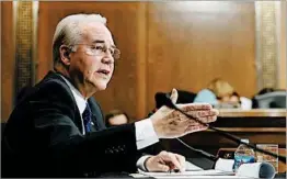  ?? CAROLYN KASTER/AP ?? HHS Secretary Tom Price says the moves are “initial steps” to alter Obamacare.