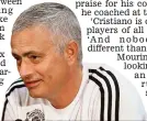  ?? GETTY IIMAGES ?? Praise: Mourinho on Ronaldo