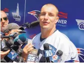  ?? MICHAEL DWYER/ASSOCIATED PRESS FILE ?? Patriots tight end Rob Gronkowski has been heavily leaned on the past two seasons. But New England added Martellus Bennett in the offseason.