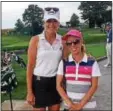 ?? CONTRIBUTE­D PHOTO ?? LPGA star Paula Creamer, left, offered autograph, signed golf ball and photo to fan Jen Carter.