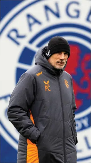  ?? ?? Rangers manager Philippe Clement is hoping for a reaction from his players when they travel to Dundee for tonight’s match