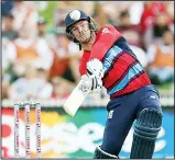  ?? HAMILTON, New Zealand, Feb 18, (AFP): Completed scoreboard in the Tri-series Twenty20 match between New Zealand and England on Sunday:
J. Roy c Williamson b Boult ................................................. 21 A. Hales c Williamson b Southee ...... ?? England’s Jason Roy plays a shot and is dismissed during the Twenty20 Tri Series internatio­nal cricket match between New Zealand and England at Seddon
Park in Hamilton on Feb 18. (AFP)