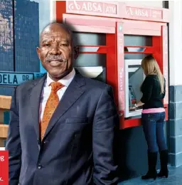  ??  ?? Drawing cash is one of the many transactio­ns that can be performed at an automatic teller machine (ATM). Absa is one of SA’s biggest commercial banks and, like all local commercial banks, stores its cash reserves at the SA Reserve Bank.