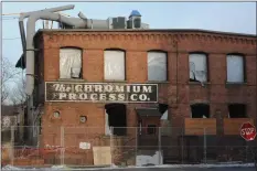  ?? Hearst Connecticu­t Media file photo ?? Demolition of the old Chromium Process building in 2016.