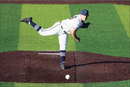  ?? UConn athletics / Contribute­d photo ?? UConn pitcher Justin Willis