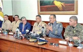  ?? ROMELIO MONTERO ?? Los altos mandos militares y policiales anunciaron el operativo.