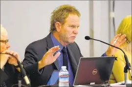  ?? Michael Owen Baker For The Times ?? FORMER COASTAL Commission­er Steve Kinsey got the largest fine of the five: $30,300. But none will need to pay thanks to a pretrial decision to indemnify them.