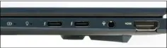  ?? ?? ANSchLüSSE Das Notebook verfügt über zwei USB-c-Ports auf der rechten Seite, über die auch geladen wird.