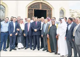  ?? KUNA photo ?? Kuwait’s Ambassador to Jordan Dr Hamad Al-Duaij with the tribal leaders in Jordan.