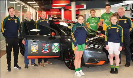  ??  ?? Members of Westerns GFC at the official launch of the Cars for Clubs draw in associatio­n with John McCabe Nissan garage, Coes Road, Dundalk.