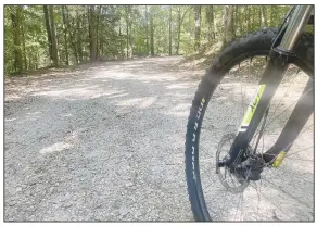  ?? (NWA Democrat-Gazette/Flip Putthoff) ?? Biking on gravel roads is a major trend in cycling.