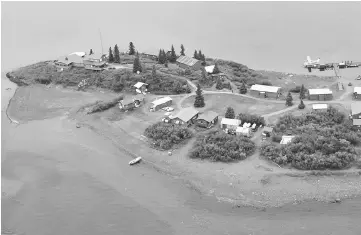  ??  ?? Tikchik Narrows Lodge, seen from above, rests at the junction of Nuyakuk and Tikchik lakes in Wood-Tikchik State Park. — WP-Bloomberg photos