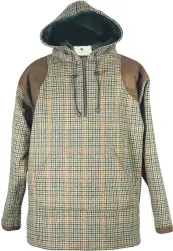  ??  ?? WILD STYLE: Gamekeeper tweed hoodie, £370, on the Maude & Fox stand at next week’s show.