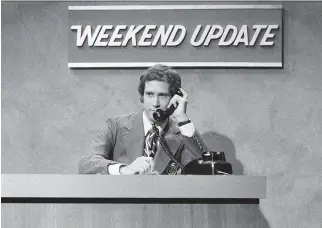  ?? NBC ?? CHEVY CHASE (1975-76): As the first anchor, he opened segments with the catchphras­e, “I’m Chevy Chase — and you’re not” and ending with “That’s the news. Good night, and have a pleasant tomorrow.”