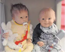  ?? FOTO: WALTER SCHMID ?? Puppenkind­er aus der Werkstatt Natterer in Leutkirch.