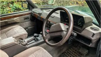  ?? ?? The Range Rover’s plush cabin remains in remarkably good nick