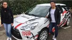  ?? (Photo Thierry Mouchet) ?? Quand un rêve devient réalité... Copilotée par Céline Cavallaro, Laura Casciani dispute aujourd’hui son premier rallye volant en main, sur les traces de son père et de son oncle, Frédérik et Ludovik, également en lice.