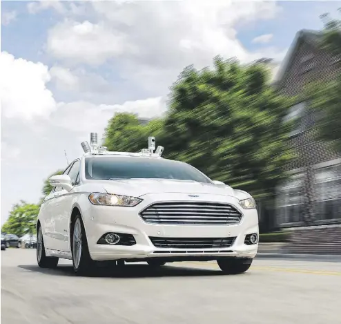  ?? FORD ?? Ford promises an autonomous, ride-sharing car by 2021 — but does the public really want it?