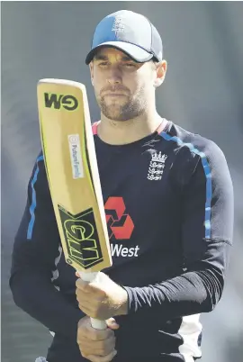  ?? Picture: Getty Images ?? EXCALIBUR. England batsman Dawid Malan during a training session at the Waca ahead of the third Ashes Test against Australia in Perth today.