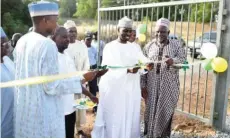  ??  ?? The Managing Director /CEO of Kaduna Electric, Engr. Garba Haruna (2nd right), commission­s a transforme­r (7. 5 MVA) at Usmanu Danfodiyo University in Sokoto on Friday. With him is the university’s Vice Chancellor, Prof Abdullahi A. Zuru (right) and...