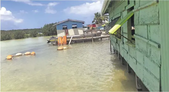  ?? Photo: Taken by Fiji Sun in 2018 ?? During high tide, sea water flood homes and water systems in Ogea Village.