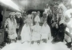  ??  ?? TOP A 1935 photograph showing St Nicholas and several Krampuses in Matrei, East Tyrol