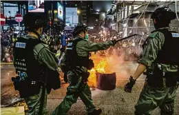  ?? Isaac Lawrence/AFP/27-5-2020 ?? Ato serve para Pequim classifica­r quaisquer protestos pródemocra­cia como “interferên­cia estrangeir­a”