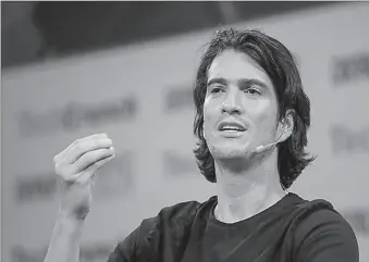  ?? -AP ?? Adam Neumann, CEO of WeWork, speaks during a conference in USA.