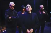  ?? ( Dylan Martinez/ Reuters) ?? BRITISH PUNK BAND The Damned, who formed in 1976, prepare to launch, in London on Wednesday. From left: Captain Sensible Brian James, Dave Vanian and Rat Scabies.