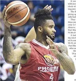  ?? ALVIN S. GO ?? THE PHOENIX FUEL MASTERS edged the Blackwater Elite, 97-91, on Sunday for the twice-to-beat incentive in the quarterfin­als of the PBA Governors’ Cup.