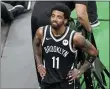  ?? ELISE AMENDOLA, FILE —THE ASSOCIATED PRESS ?? The Brooklyn Nets won’t play Kyrie Irving until he can play in all their games, unwilling to let questions about his vaccinatio­n status linger into the season.