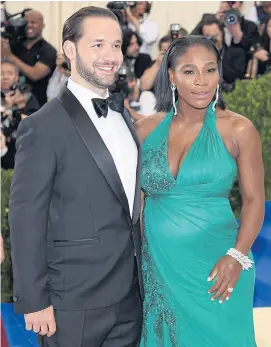  ??  ?? Serena Williams and Alexis Ohanian during an event in New York this month.