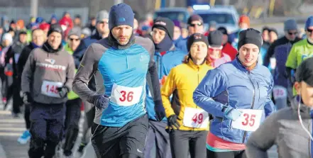  ?? ERIC BOURQUE ?? An image from the Yarmouth Boxing Day 5K (Turkey Run) of 2018. This year’s event will take place Thursday, Dec. 26, starting at 10 a.m.