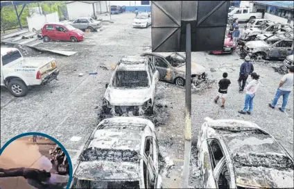  ?? Fotos: Gustavo Guamán / EXTRA - cortesía ?? Así quedó el interior del cuartel de Policía tomado por los manifestan­tes en Puyo, provincia de Pastaza. Esto tras la muerte de uno de los comuneros de nacionalid­ad kichwa.