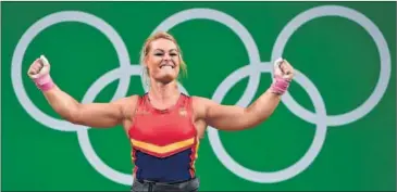  ??  ?? TRIUNFADOR­A. Lydia Valentín, tras ganar el bronce en los Juegos Olímpicos de Río 2016.