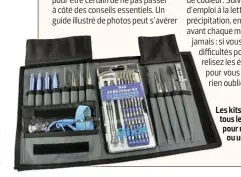  ??  ?? Les kits ifixit contiennen­t tous les outils nécessaire­s pour réparer un téléphone ou un ordinateur.