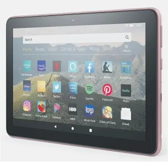  ??  ?? LESSON IN VALUE: Amazon’s Fire HD 8 tablet costs £90 – around a quarter of the cheapest iPad.