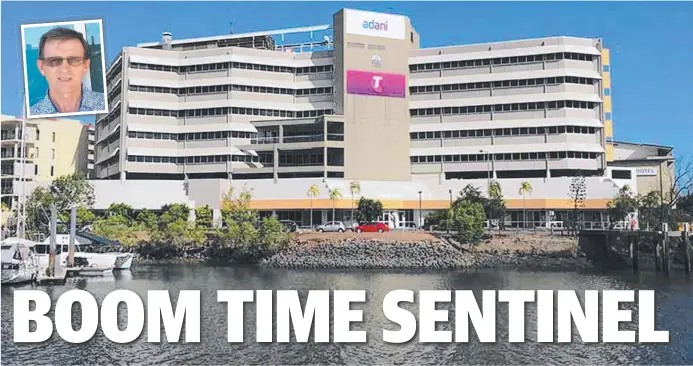 ??  ?? PROMISING SIGN: The River Quays building in Townsville has been sold for $ 28.6 million to Brisbane- based property fund Sentinel. INSET: Sentinel managing director Warren Ebert.