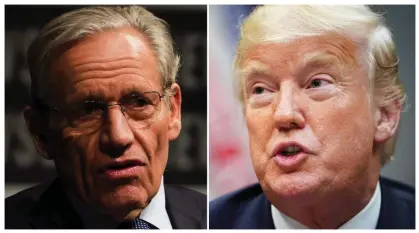  ?? Photograph: Mandel Ngan/AFP/Getty Images ?? Bob Woodward, left, is being sued by Donald Trump for nearly $50m.