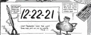  ?? THE COLUMBUS DISPATCH ?? The illustrati­on from the column The Passing Show by Columbus cartoonist Billy Ireland for the Dec. 25, 1921, edition of The Dispatch.