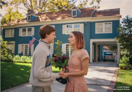  ??  ?? Lucas Hedges et Saoirse Ronan