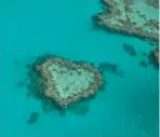  ??  ?? Stunning Heart Reef is a natural heart-shaped coral formation